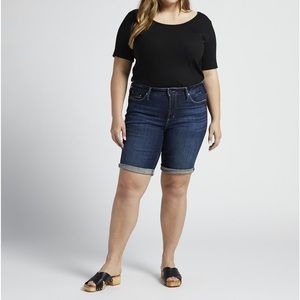 Silver Jeans Suki Bermuda Jean Shorts Size 16 VEUC